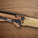 CRKT M16 Folding knife 3" D2 Tool Steel Blade Desert Tan GRN Handle