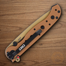 CRKT M16 Folding knife 3" D2 Tool Steel Blade Desert Tan GRN Handle