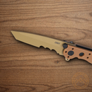 CRKT M16 Folding knife 3" D2 Tool Steel Blade Desert Tan GRN Handle