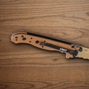 CRKT M16 Folding knife 3" D2 Tool Steel Blade Desert Tan GRN Handle