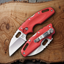 Cold Steel Tuff Lite Plain Folding Knife 2.5" AUS-8 Steel Blade Red Griv-Ex Handle