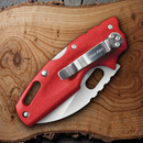 Cold Steel Tuff Lite Plain Folding Knife 2.5" AUS-8 Steel Blade Red Griv-Ex Handle