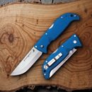 Cold Steel Finn Wolf Folding Knife Satin Finish AUS-8 Steel Blade Blue Griv-Ex Handle