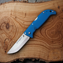 Cold Steel Finn Wolf Folding Knife Satin Finish AUS-8 Steel Blade Blue Griv-Ex Handle