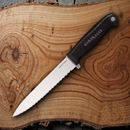 Cold Steel Utility Kitchen Knife 6" 4116 Steel Serrated Blade Black Kray-Ex Handle