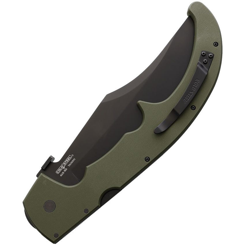 Cold Steel XL Espada Lockback Folding Knife 7.5" AUS-10A Steel Blade OD Green G10 Handle 62MGCODBK -Cold Steel - Survivor Hand Precision Knives & Outdoor Gear Store