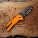 Cold Steel Engage Folding Knife 3.12" 4116 Stainless Steel Blade Orange GFN Handle