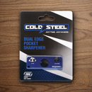 Cold Steel 2-in-1 Knife Sharpener Lanyard Hole Keyring Coarse Carbide & Ceramic
