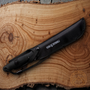 Cold Steel Axis Fixed Machete 11.13" High Carbon Steel Blade Black Rubber Handle