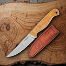 Condor Trelken Fixed Knife 3.5" 420HC Steel Sawback Full Blade Hickory Handle