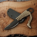 Condor Kickback Fixed Knife 2.75" 1075 Steel Blade Brown Paracord Wrapped Handle