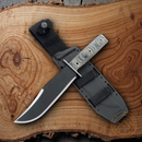 Condor Operator Fixed Knife 7.5" 1075HC Steel Full Blade Black Linen Micarta