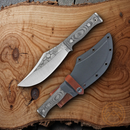 Condor Gryphus Fixed Knife 6.75" 1075HC Steel Blade Black Canvas Micarta Handle