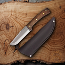 Condor Stratos Fixed Knife 5" 1075HC Steel Full Tang Blade Brown Wood Handle
