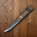 Condor Indigenous Puukko Fixed Knife 3.75" 1095HC Steel Full Blade Walnut Handle