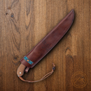 Condor Fixed Machete 10" 1075HC Steel Full Tang Blade Walnut/Turquoise Handle