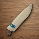 Condor River Wooden Fixed Knife 3.5" Natural Wood Blade Walnut/Turquoise Handle