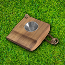 Condor Drill Socket Stainless Steel Bowl With Walnut Handle Tan Cord Lanyard
