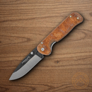 Condor Krakatoa Linerlock Folding Knife 3.5" 1095HC Steel Blade Desert Tan Canvas Micarta Handle