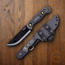 Condor SBK Fixed Knife 5.25" 1075HC Steel Full Blade Black Line Micarta Handle