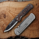 Condor Krakatoa Folding Knife 3.5" 1095HC Steel Blade Walnut / Stainless Handle