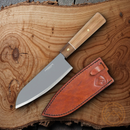Condor Kondoru Santoku Kitchen Knife 6.25" 1095HC Steel Blade Hickory / Walnut