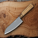 Condor Kondoru Santoku Kitchen Knife 6.25" 1095HC Steel Blade Hickory / Walnut