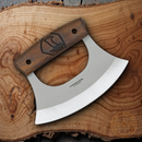 Condor Ulu Fixed Knife 6" Blasted Satin Finish 1075HC Steel Blade Walnut Handle