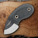 Condor Tortuga Neck Fixed Knife 1.5" 1075HC Steel Blade Black Canvas Micarta
