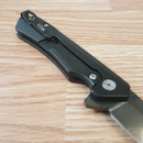 Case XX Kinzua Frame Folding Knife 3.75" CPM-S35VN Steel Spear Point Blade Skull Art Black Aluminum Handle 64645