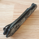 Case XX Kinzua Frame Folding Knife 3.75" CPM-S35VN Steel Spear Point Blade Skull Art Black Aluminum Handle 64645