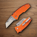 Demko Razor Folding Knife 2.25" Stainless Steel Blade Orange GRN Handle 19276
