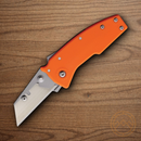 Demko Razor Folding Knife 2.25" Stainless Steel Blade Orange GRN Handle 19276