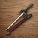 Denix Letter Opener Sword Mirror Polished UNSHARPENED Fantasy Blade Brass Handle