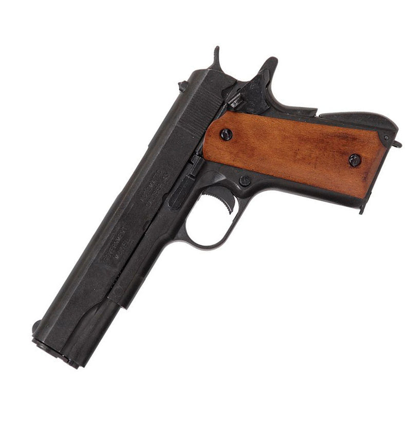 Denix Replica Non-Firing M1911 A1 Auto Pistol Black Metal Body With Wood Grips 9312 -Denix - Survivor Hand Precision Knives & Outdoor Gear Store