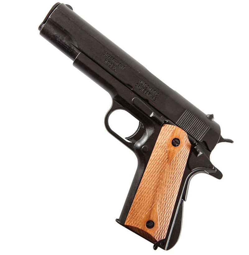 Denix Replica Non-Firing M1911A1 Auto Pistol Black Metal Construction With Engraved Wooden Grips 8316 -Denix - Survivor Hand Precision Knives & Outdoor Gear Store