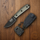 ESEE Model 3 Fixed Knife 3.63" 1095HC Steel Full Blade Canvas Micarta Handle