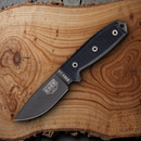 ESEE Model 3 Fixed Knife 3.75" 1095HC Steel Full Tang Blade Black G10 Handle