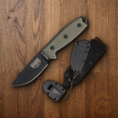 ESEE Model 3MIL Fixed Knife 3.75" 1095HC Steel Full Blade Green Micarta Handle