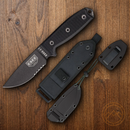 ESEE Model 3 Fixed Knife 3.75" Black Powder Coated Part Serrated 1095HC Steel Blade G10 Handle 3MILSBLK