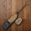 ESEE Model 3 Fixed Knife 3.75" Black Powder Coated Double Edge 1095HC Steel Blade Micarta Handle 3PMMB