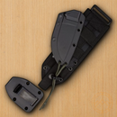 ESEE Model 3 Fixed Knife 3.75" Black Powder Coated Part Serrated 1095HC Steel Blade Micarta Handle 3SBMB