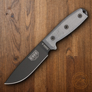 ESEE Model 4 Fixed Knife 4.5" Black Powder Coated 1095HC Steel Blade Micarta Handle 4PMBB