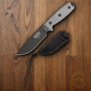 ESEE Model 4 Fixed Knife 4.5" Black Powder Coated 1095HC Steel Blade Micarta Handle 4PMBB