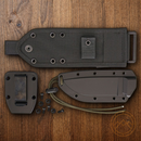 ESEE Model 4 Fixed Knife 4.5" Black Powder Coated 1095HC Steel Blade Micarta Handle 4PMBB