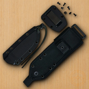 ESEE Model 4 Fixed Knife 4.5" Foliage Green Powder Coated Part Serrated 1095HC Steel Blade Orange G10 Handle 4SMBOD