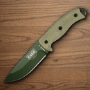 ESEE Model 5 Fixed Knife 5.25" Desert Tan Powder Coated 1095HC Steel Blade Black And Red 3D Machined G10 Handle 5PDT004