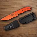 ESEE Model 5 Fixed Knife 5.25" Orange Powder Coated 1095HC Steel Blade G10 Handle 5POROR