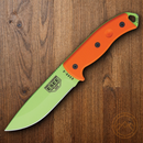 ESEE Model 5 Fixed Knife 5.25" Venom Green Powder Coated 1095HC Steel Blade Orange G10 Handle 5PVG