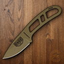 ESEE Candiru Dark Earth Fixed Knife 2" Powder Coated 1095HC Steel Drop Point Blade One Piece Skeletonized Construction CANDE